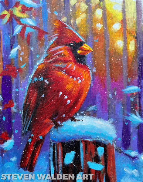 Winter Cardinal Original Art