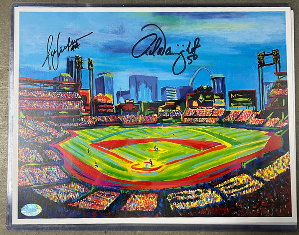 “Busch Stadium III” – 11”x14” Print Autographed by Adam Wainwright & Jason Isringhausen