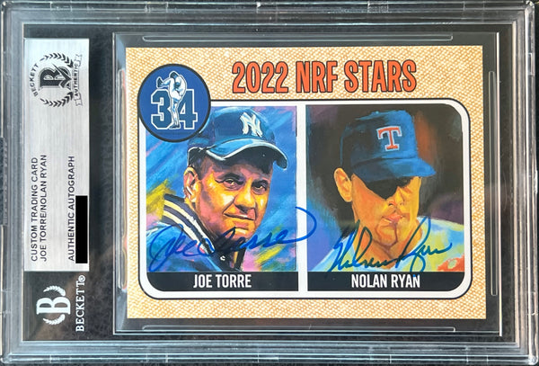 Nolan Ryan & Joe Torre 2022 Nolan Ryan Foundation Signed Card