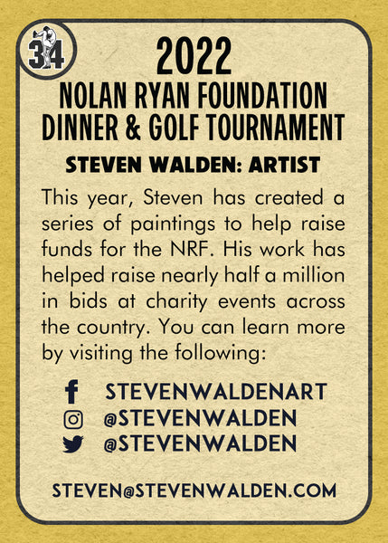 Nolan Ryan & Joe Torre 2022 Nolan Ryan Foundation Signed Card