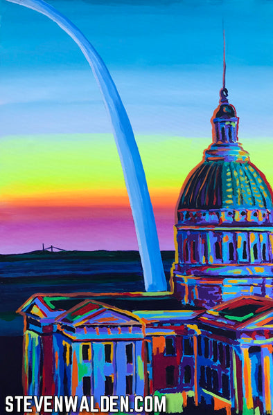 St. Louis Gateway Arch Painting Poster Print 