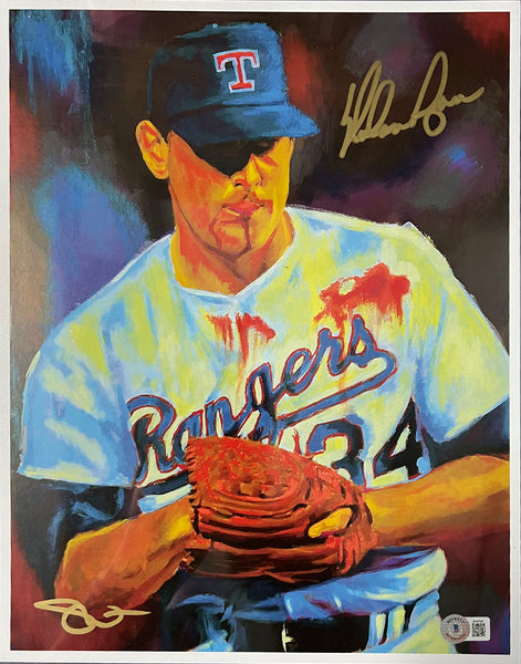 Nolan Ryan – “The Bloody Lip” 11”x14” Autographed Print (Beckett Authenticated)