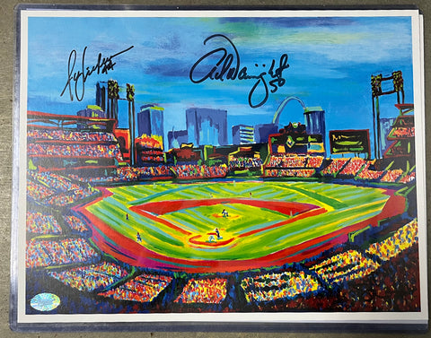 “Busch Stadium III” – 11”x14” Print Autographed by Adam Wainwright & Jason Isringhausen